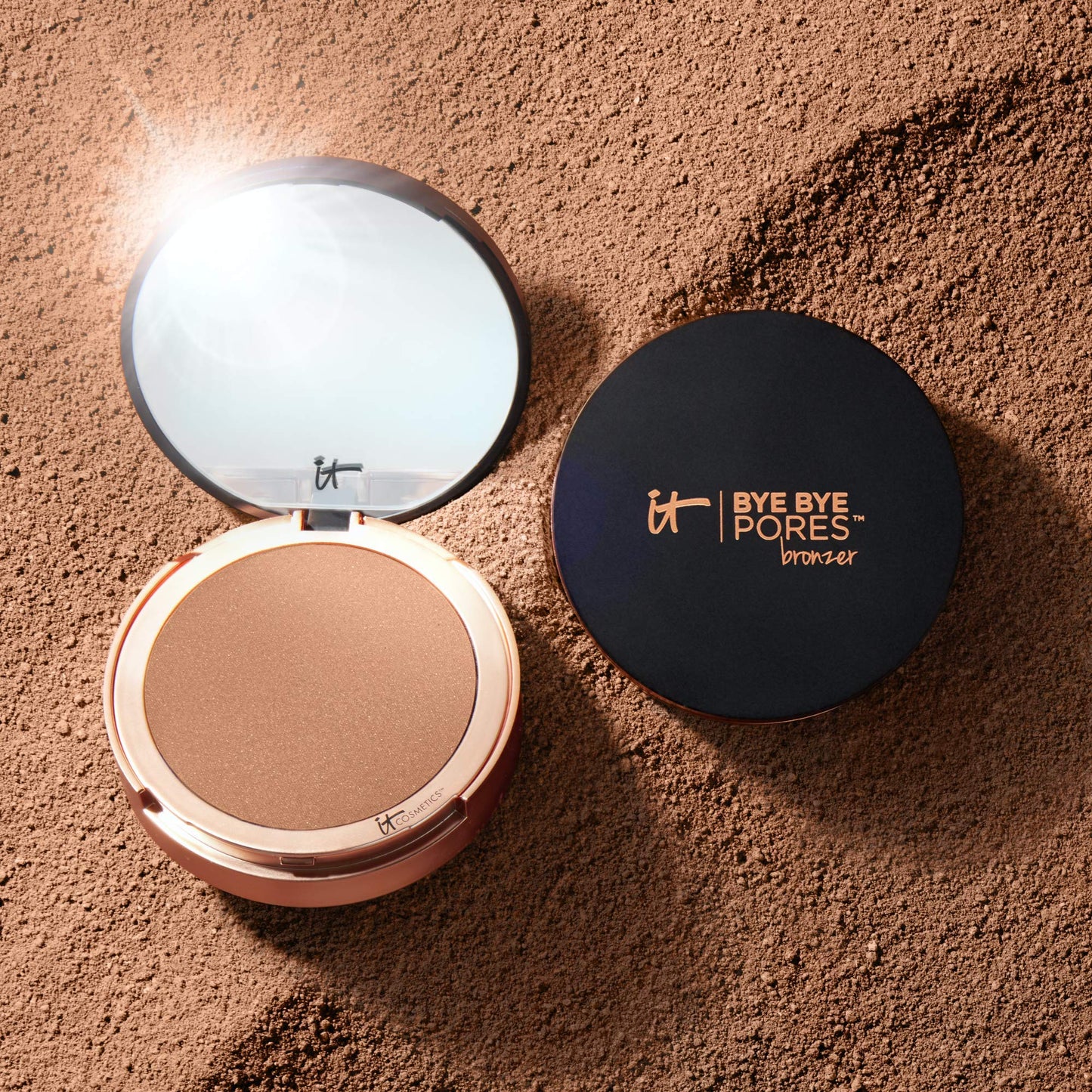 IT Cosmetics Bye Bye Pores Anti-Aging Bronzer, Diffuses Look of Pores + Fine Lines, Sun-Kissed Glow Face Makeup Powder, Oil-Free, Talc-Free, With Hyaluronic Acid – Universal Shade, 0.3 oz - Medaid International