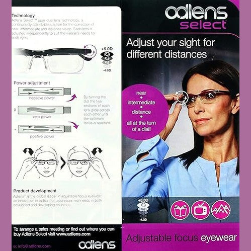 Sundials Adjustable Reading Glasses From -6° Till +3°