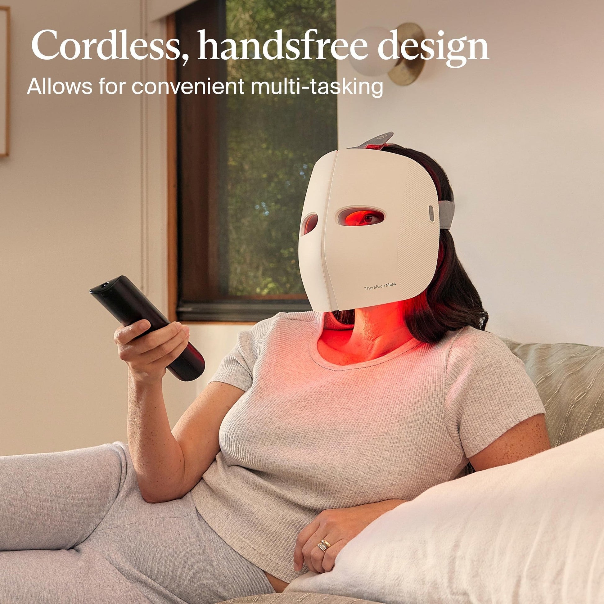 TheraFace Mask LED Light Therapy Skin Care Face Mask with Vibrating Massage - FSA Eligible Blue & Red Light Therapy for Face - LED Facial Massager for Wrinkles, Skin Tightening & Dark Spots - Medaid International