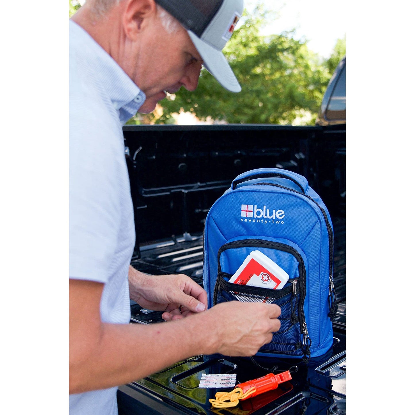 Blue Coolers Blue Seventy-Two | 72 Hour Emergency Backpack Survival Kits for 1 Person | Survival Kit for Wildfires, Earthquakes, Tornado, Hurricane, and Other Emergencies…