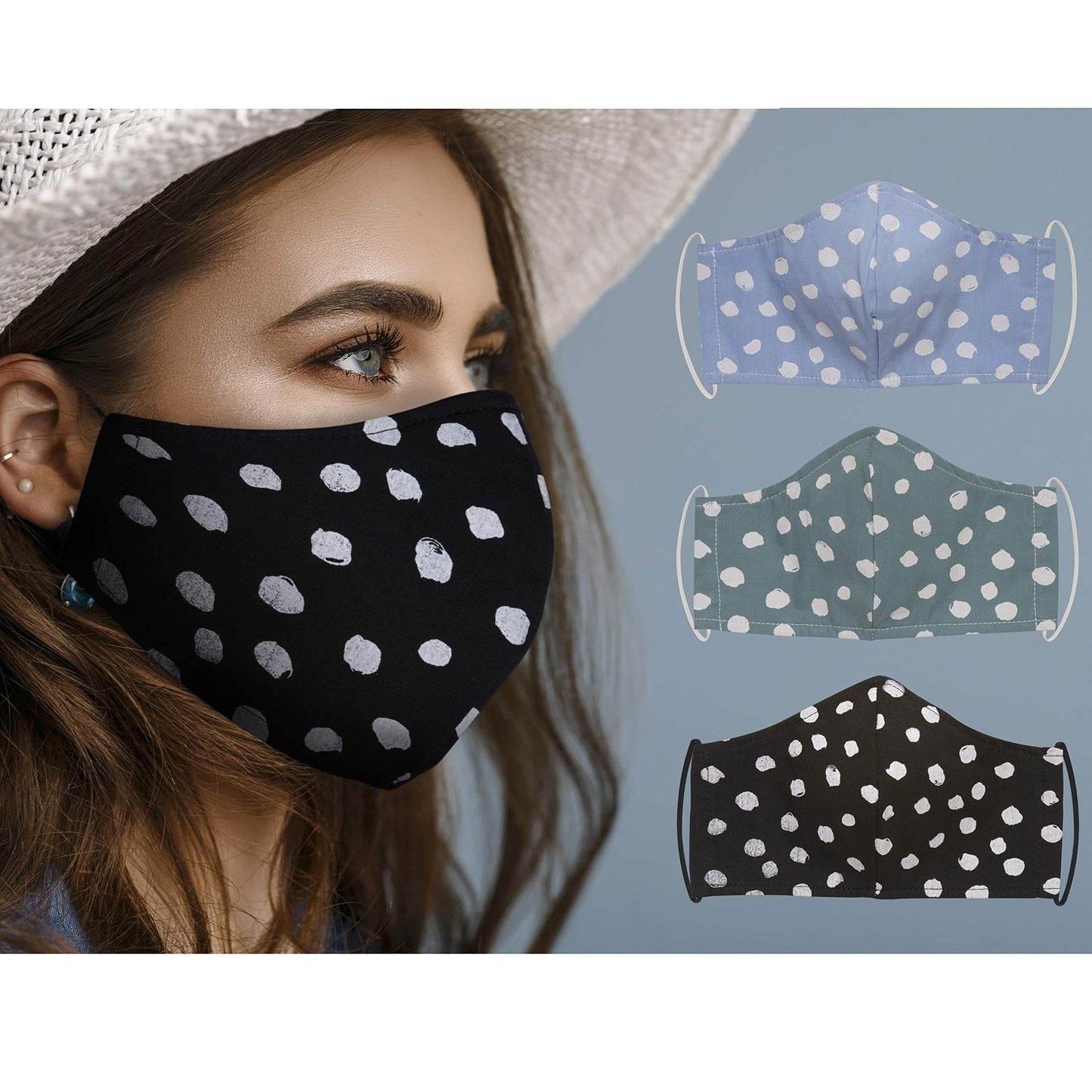 Fabtrends USA Corp Non-Medical Mask, Black/Blue/Green, One Size - Medaid International