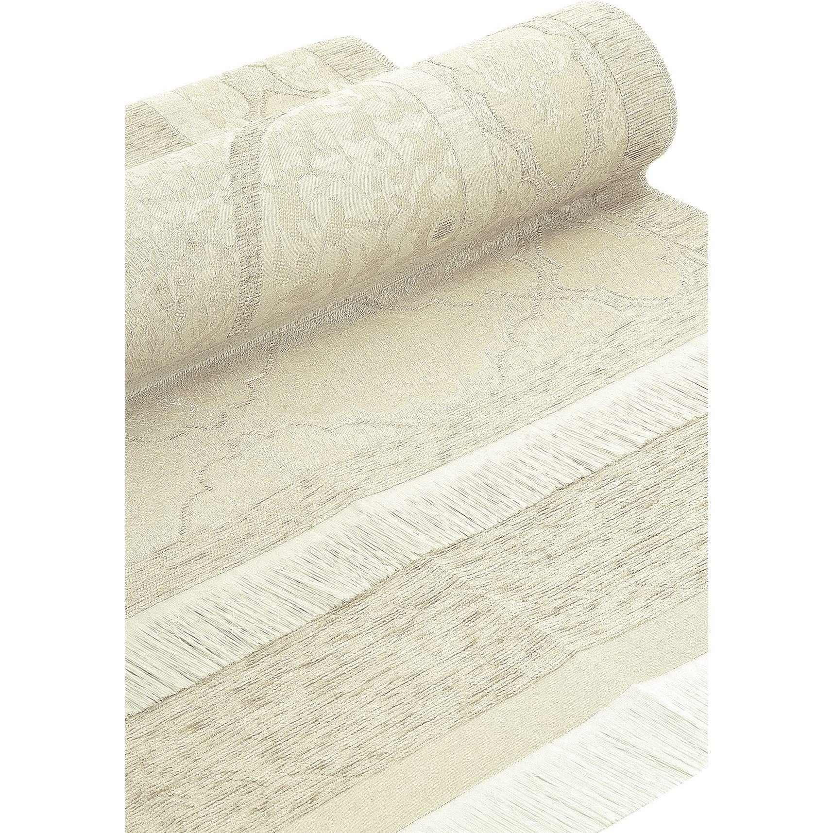 ihvan Online Muslim Prayer Rug with Prayer Beads, Janamaz, Sajadah, Soft Islamic Prayers Rug, Islamic Gift for Eid Ramadan, Prayers Carpet Mat, Chenille Fabric, Cream - Medaid International