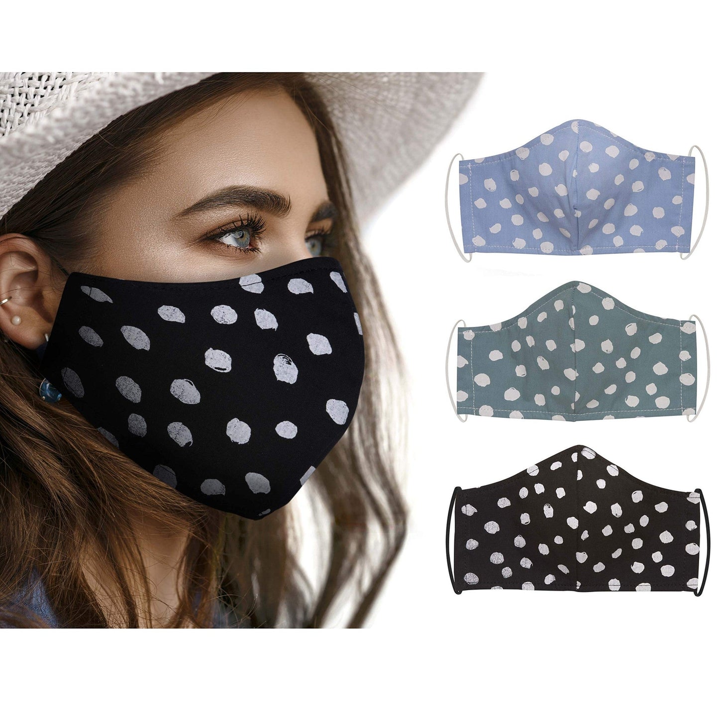 Fabtrends USA Corp Non-Medical Mask, Black/Blue/Green, One Size - Medaid International