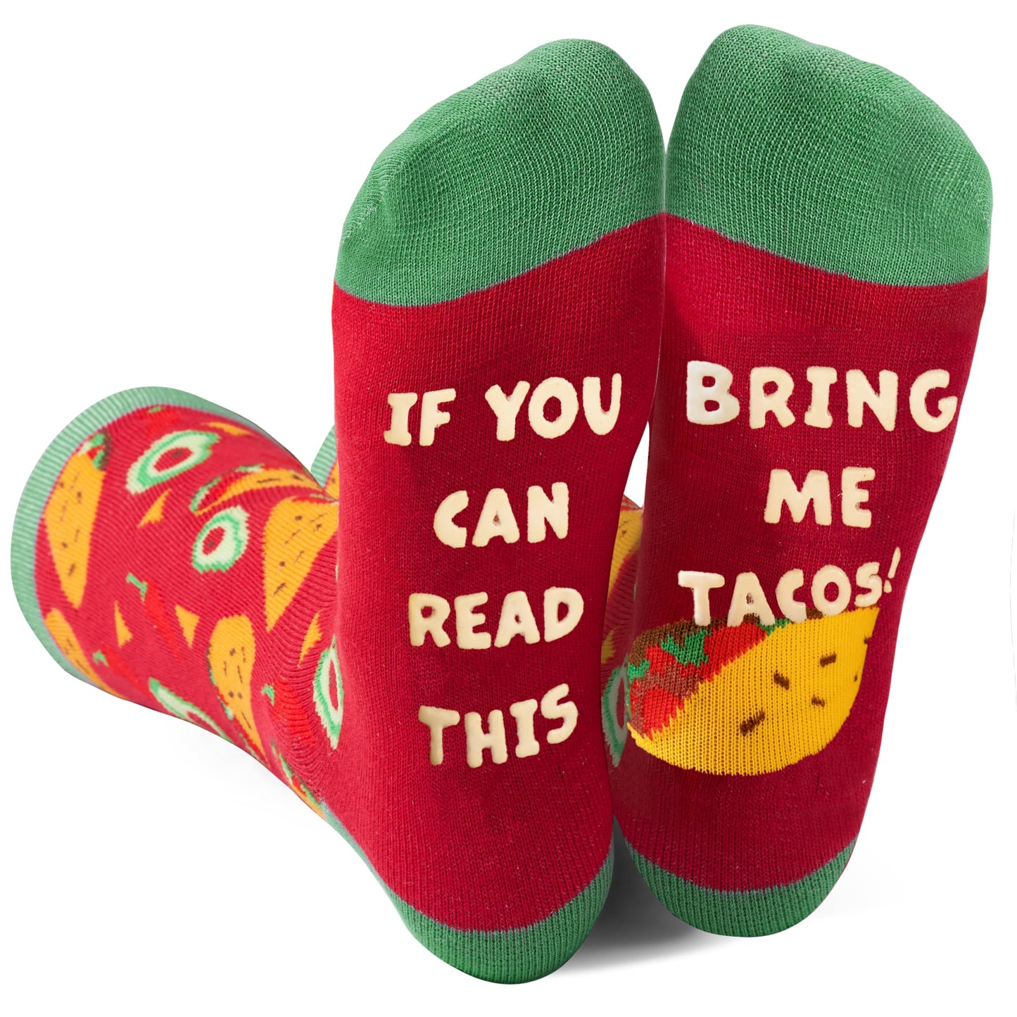 Giggling Getup Christmas Funny Socks for Men, Women & Teens, Xmas Crew Socks, Unisex Stocking Stuffers, Funny Gifts - Medaid International