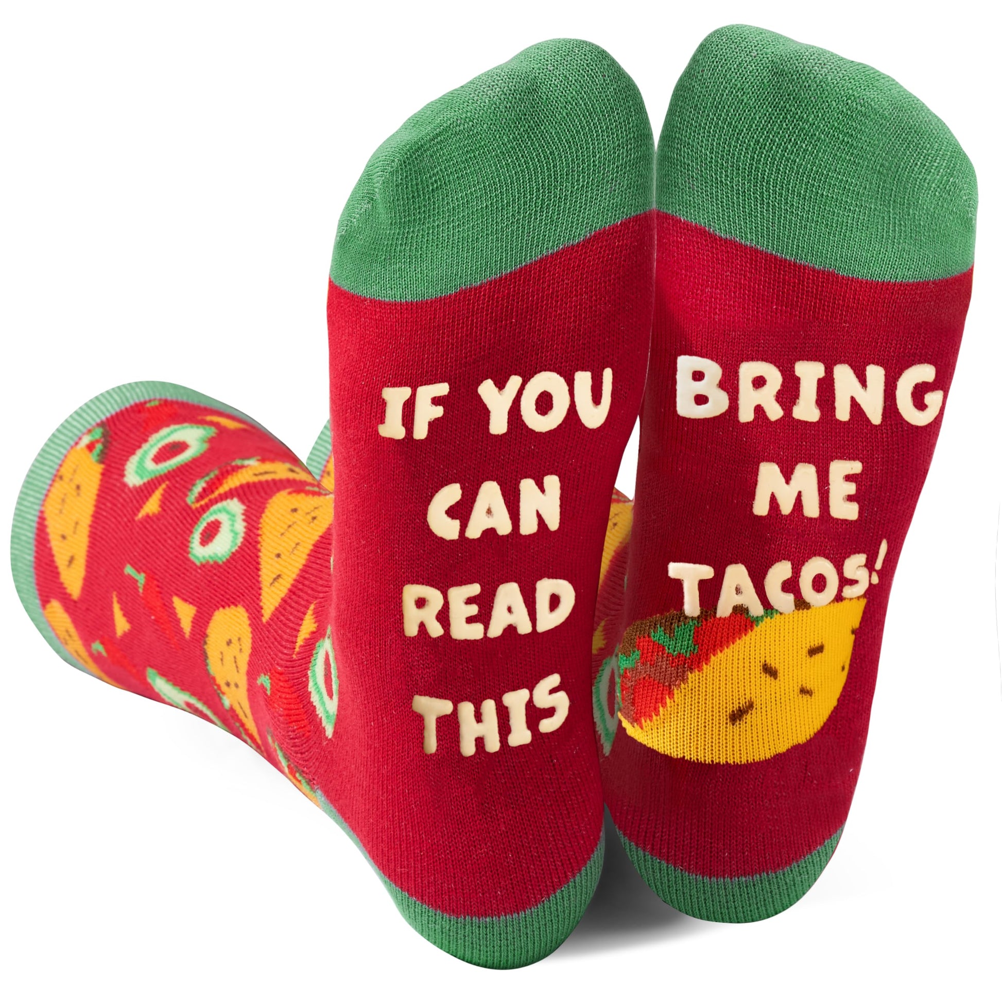 Giggling Getup Christmas Funny Socks for Men, Women & Teens, Xmas Crew Socks, Unisex Stocking Stuffers, Funny Gifts - Medaid International