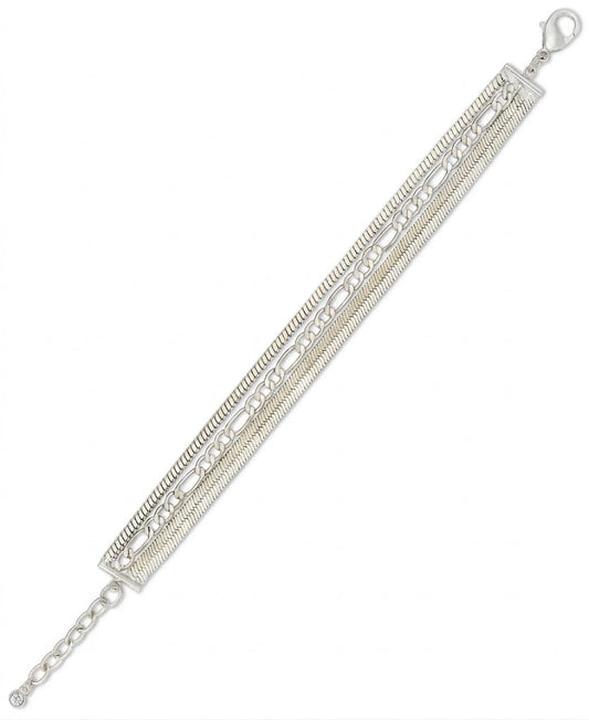 On 34th Women's Silver Multi-Row Bracelet, 7" + 1" Extender Bracelet | On 34th In Lebanon
