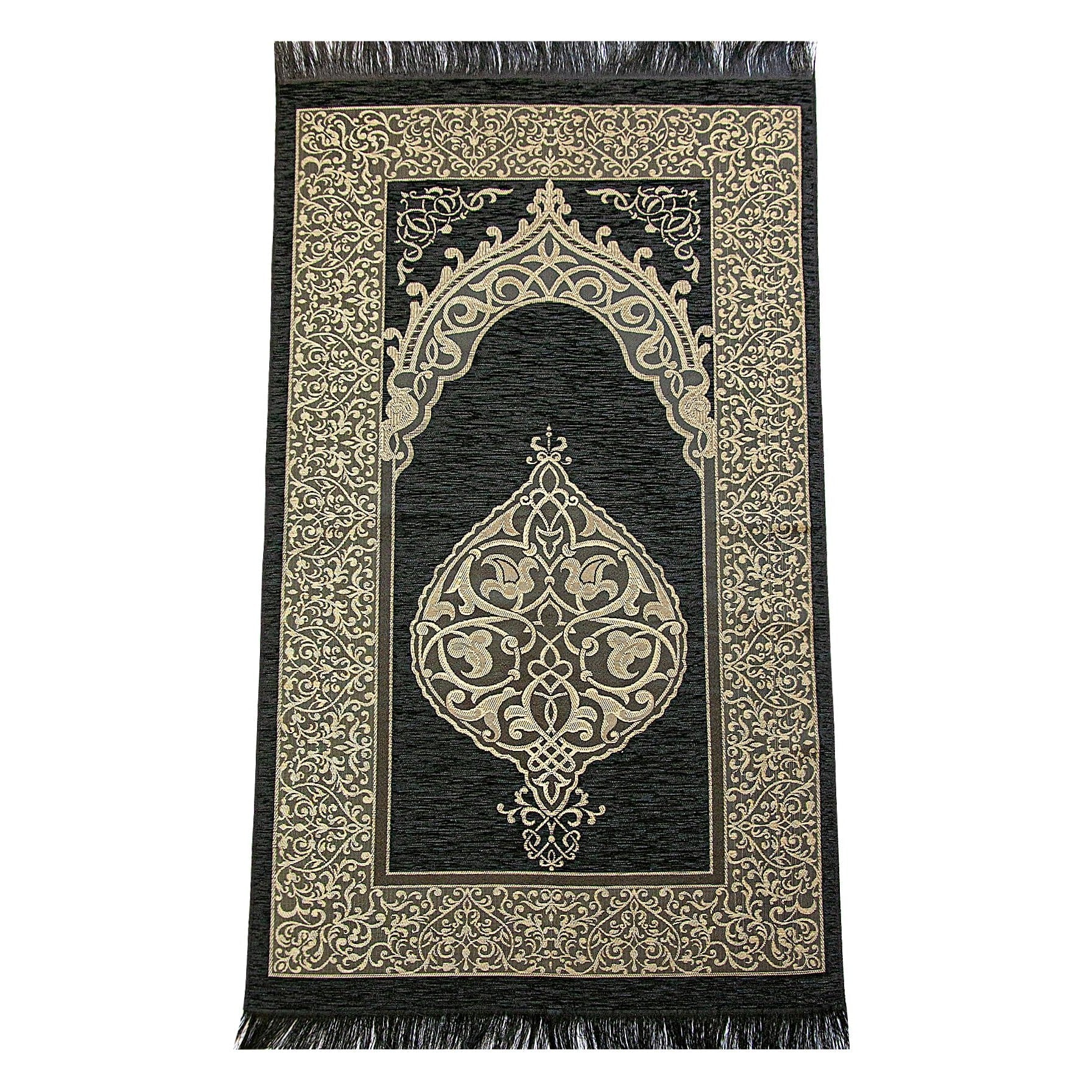 ihvan online Prayer Gift Set for Hajj and Umrah, Muslim Prayer Rug, Prayer Mat, Beads Taasbih, Holy Quran Translated English, Muslim Praying Mat, Islamic Gift Set for Ramadan & Eid, Black - Medaid International