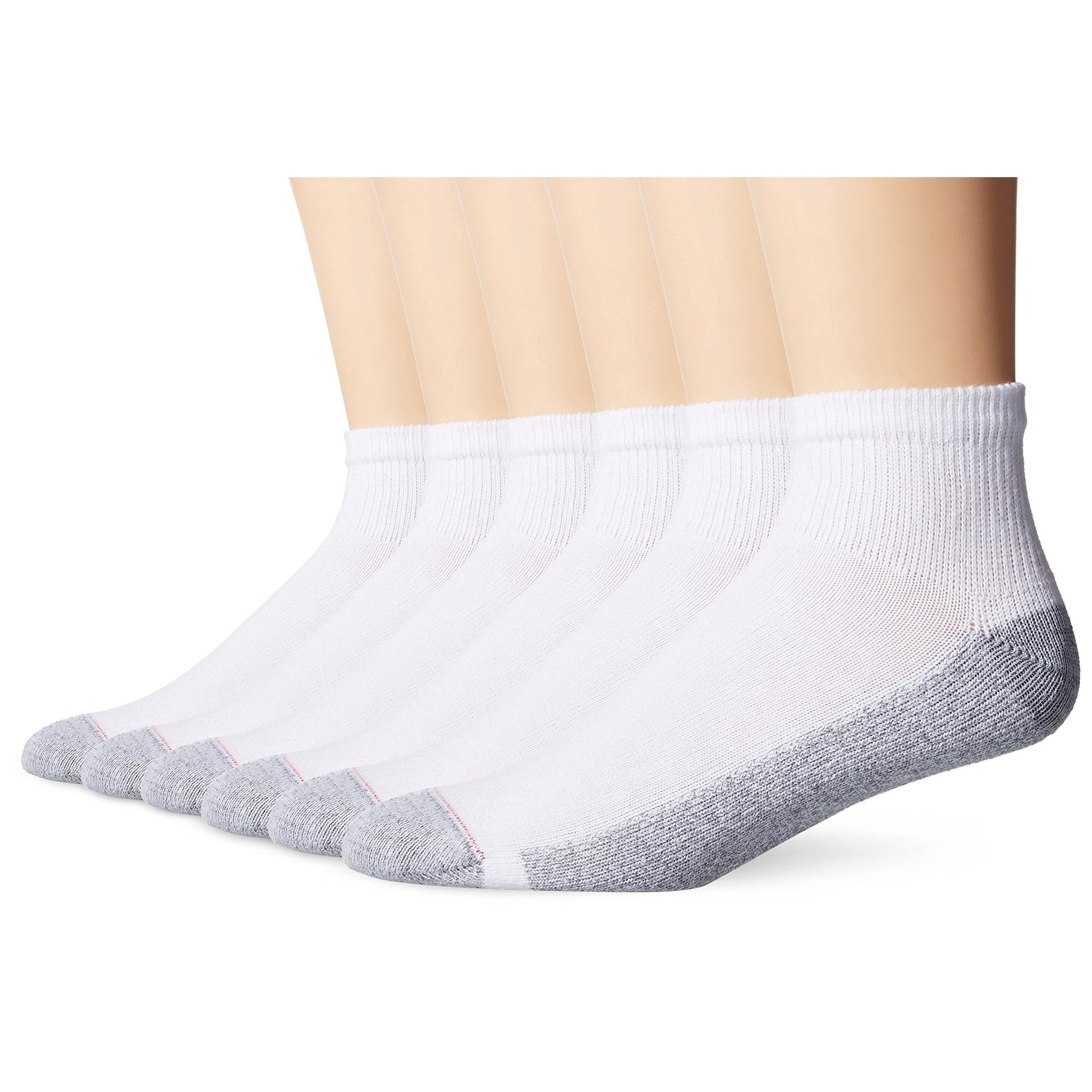 Hanes mens Hanes Men's Performance Ankle Socks, 6-pair Pack casual socks, White, 6 12 US - Medaid International