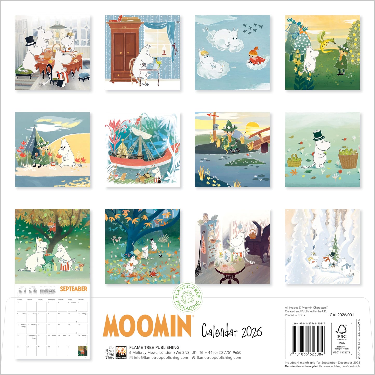 Moomin Wall Calendar 2026 (Art Calendar) - Medaid International