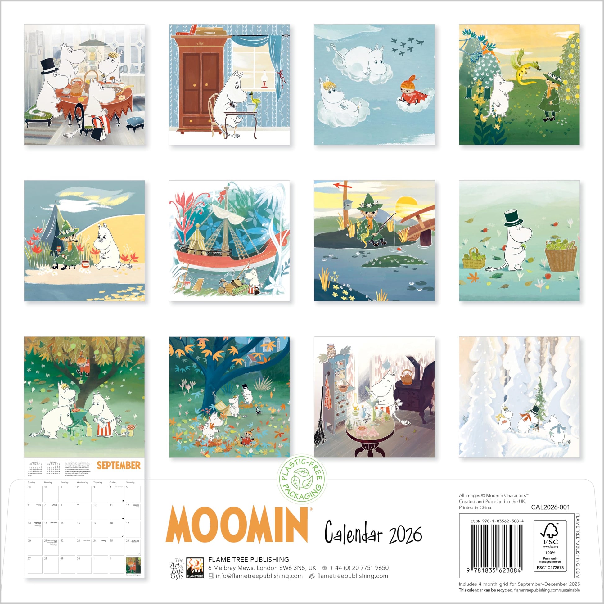 Moomin Wall Calendar 2026 (Art Calendar) - Medaid International