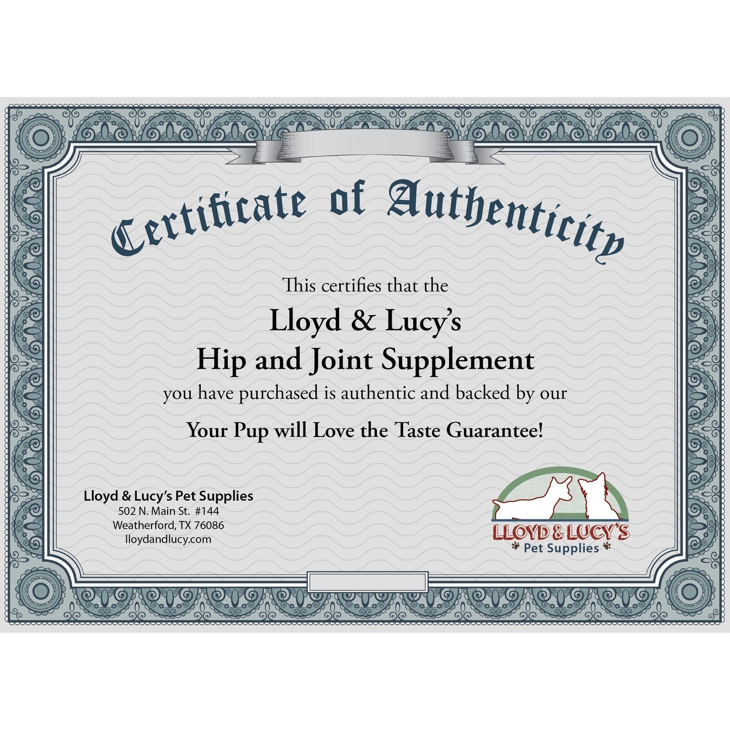 Lloyd & Lucy's Hip and Joint Supplement for Dogs - Chewable Multivitamin with Glucosamine, Chondroitin, MSM and Vitamin C - Healthy Liver Flavored Treat Pets Will Love - 180 Ct Tablets