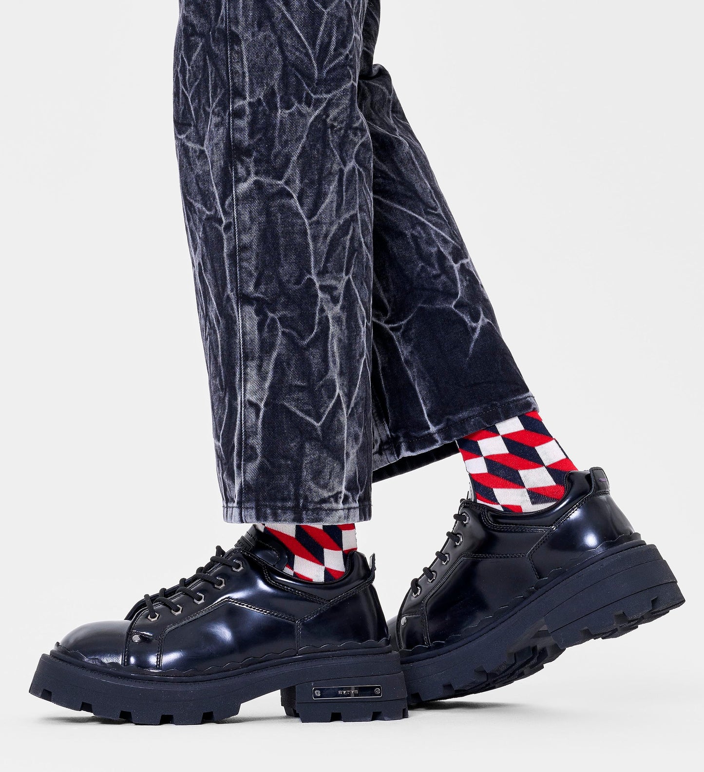 Happy Socks 4-Pack Classic Navy Gift Set, colorful and fun, Socks for Men and Women, Navy-White-Red-Yellow (9-11) - Medaid International