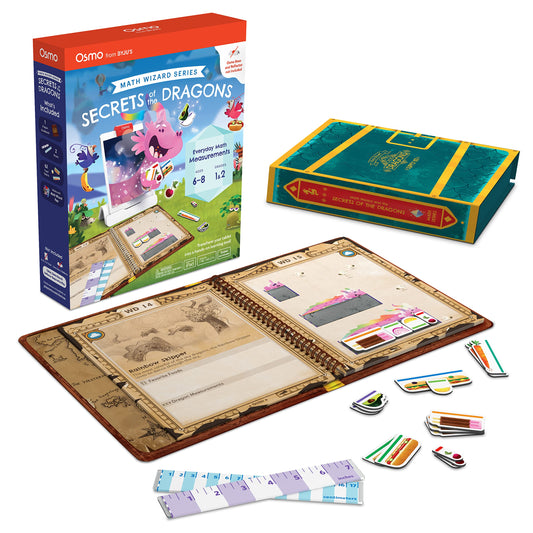 Osmo - Math Wizard And The Secrets Of The Dragons For Ipad & Fire Tablet - Ages 6-8/Grades 1-2 - Measurement & Estimating - Curriculum-Inspired - Stem Toy (Osmo Base Required)