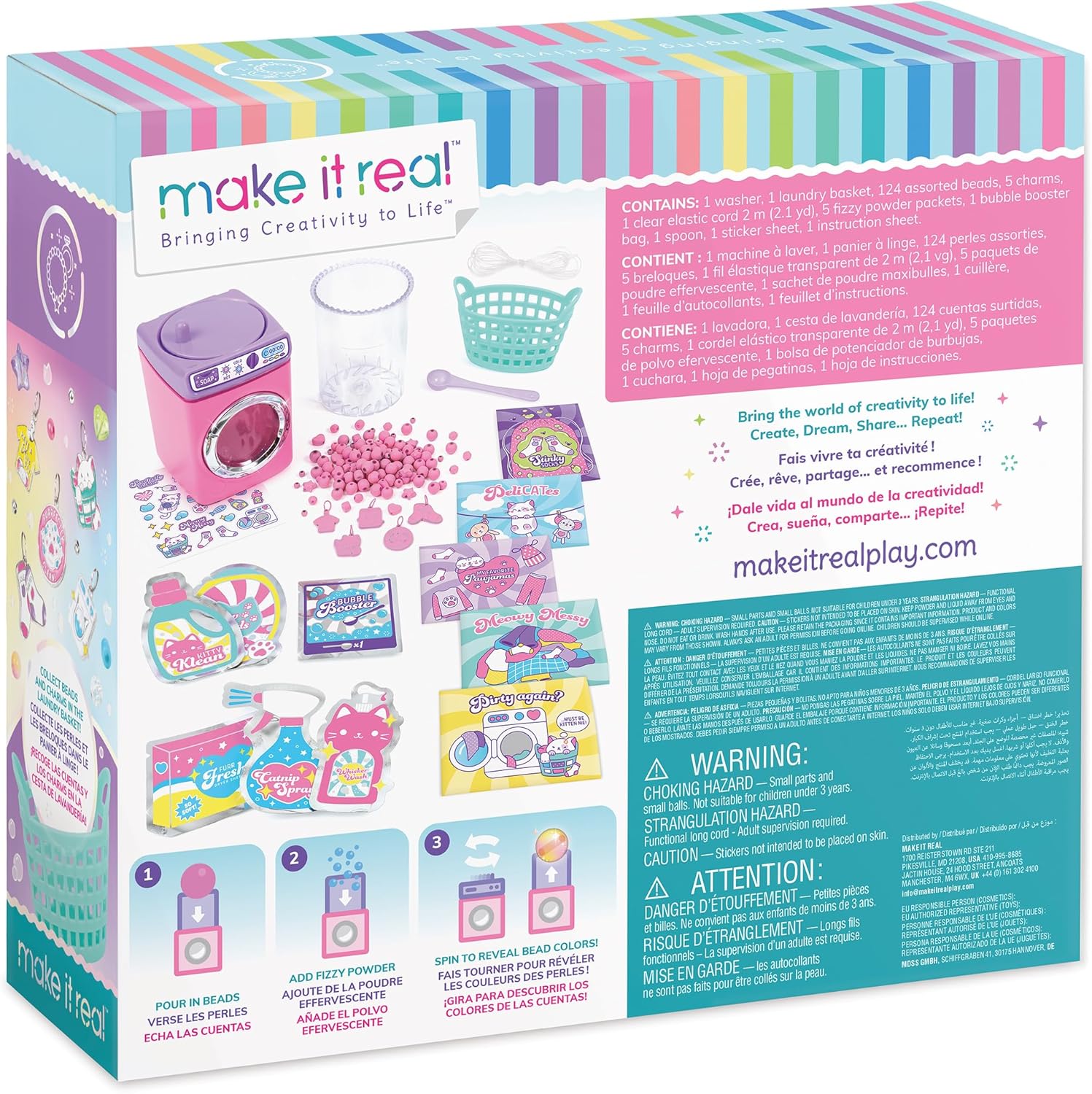 Purr-FECT Wash 'N Bead Bracelets - 141pc - Medaid International