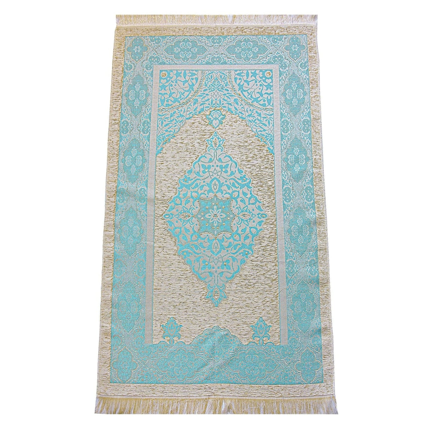 ihvan online Prayer Gift Set for Hajj and Umrah, Muslim Prayer Rug, Prayer Mat, Beads Taasbih, Holy Quran Translated English, Muslim Praying Mat, Islamic Gift Set for Ramadan & Eid, Blue - Medaid International