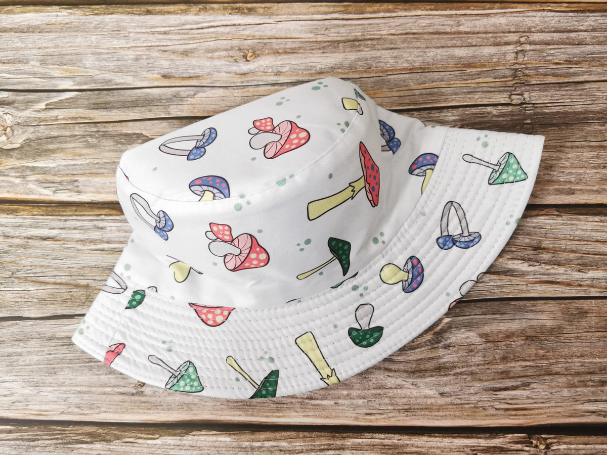 KASTWAVE Bucket Hat, Fashion Mushroom Pattern Hat, Reversible Summer Sun Cap for Women Men Outdoor Travel