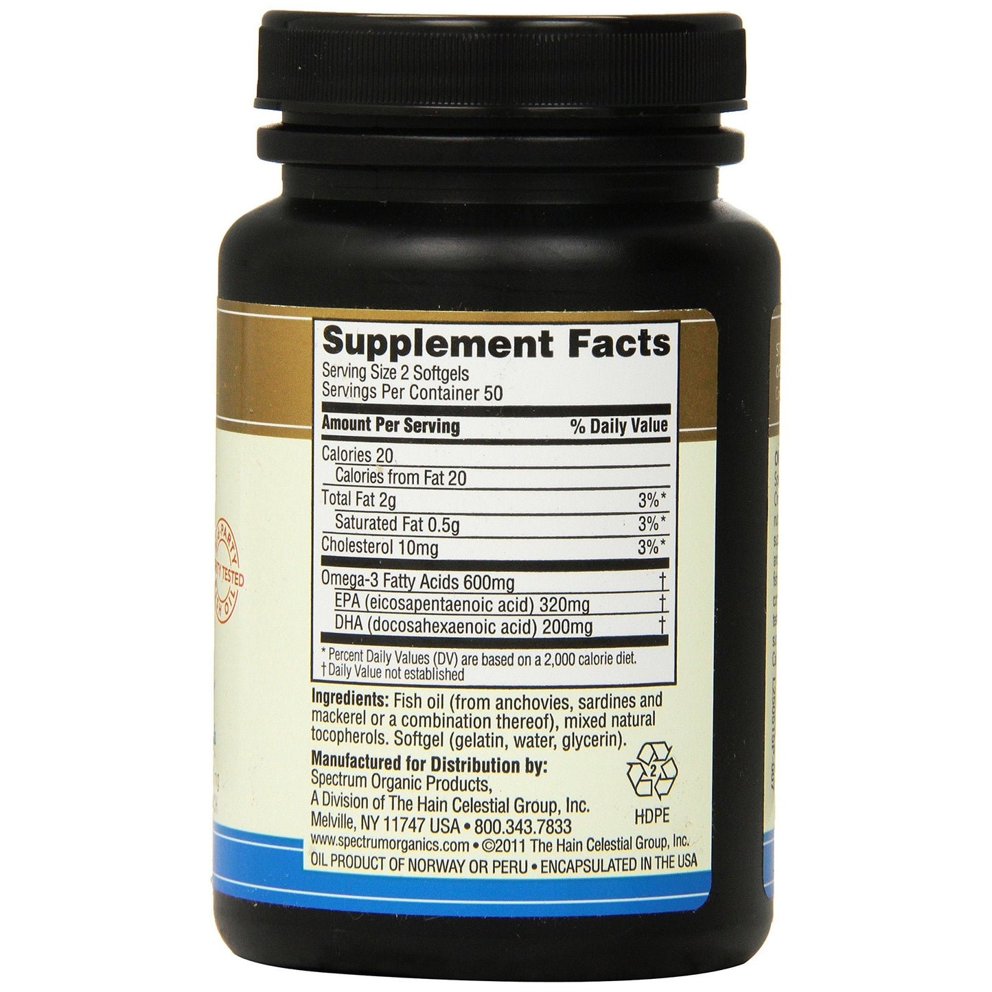 Spectrum Essentials Softgels, Fish Oil Omega-3, 1000 mg, 100 Count - Medaid International