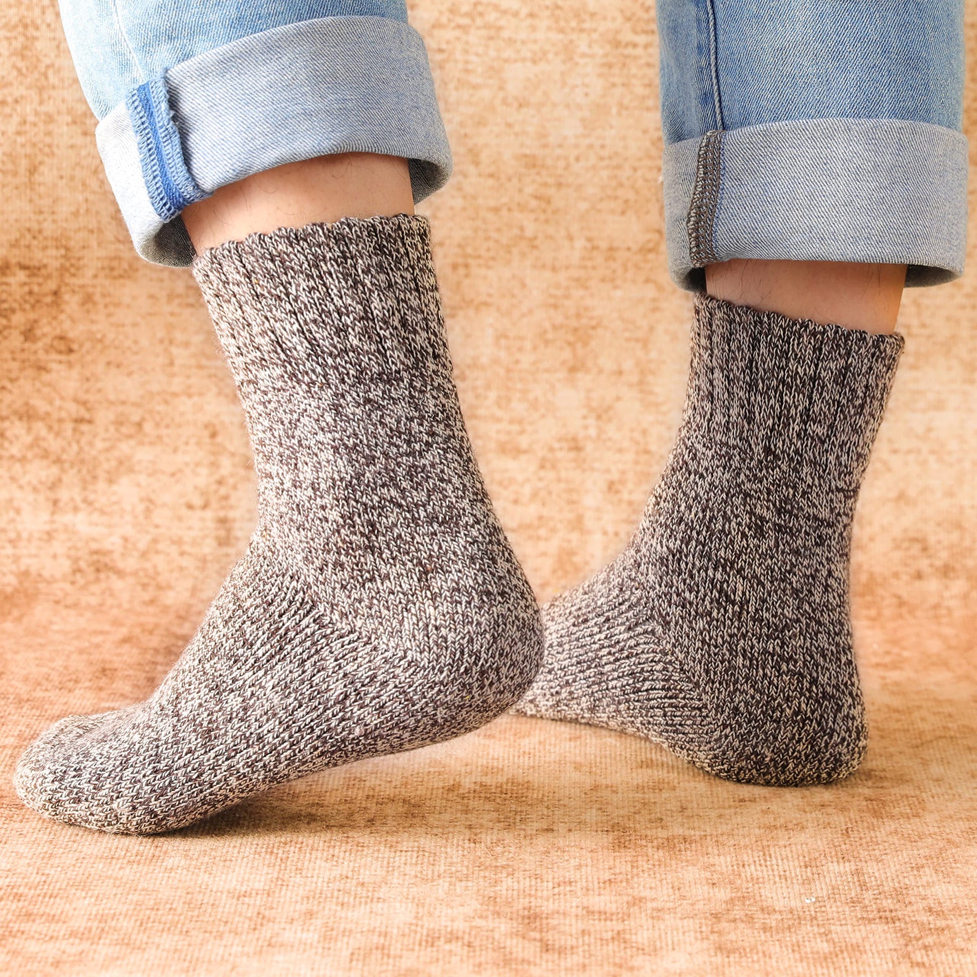 Clothclose 5 Pairs Wool Socks - Warm Wool Socks For Women/Men, Super Soft Crew Boot Sock, Thick Knit Cozy Sock - Medaid International