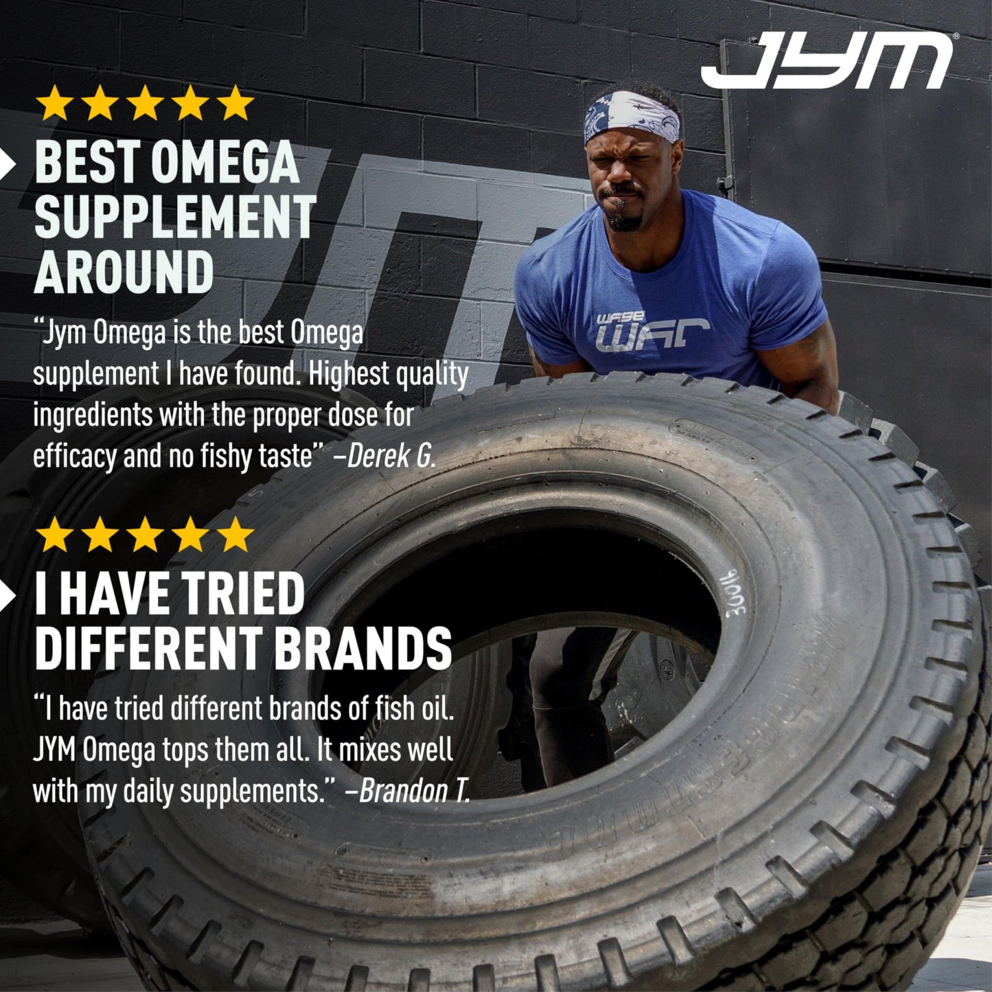 JYM Supplement Science Omega JYM Fish Oil 2800mg, High Potency Omega 3, EPA, DHA, DPA for Brain, Heart, & Joint Support 120 Soft Gels - Medaid International
