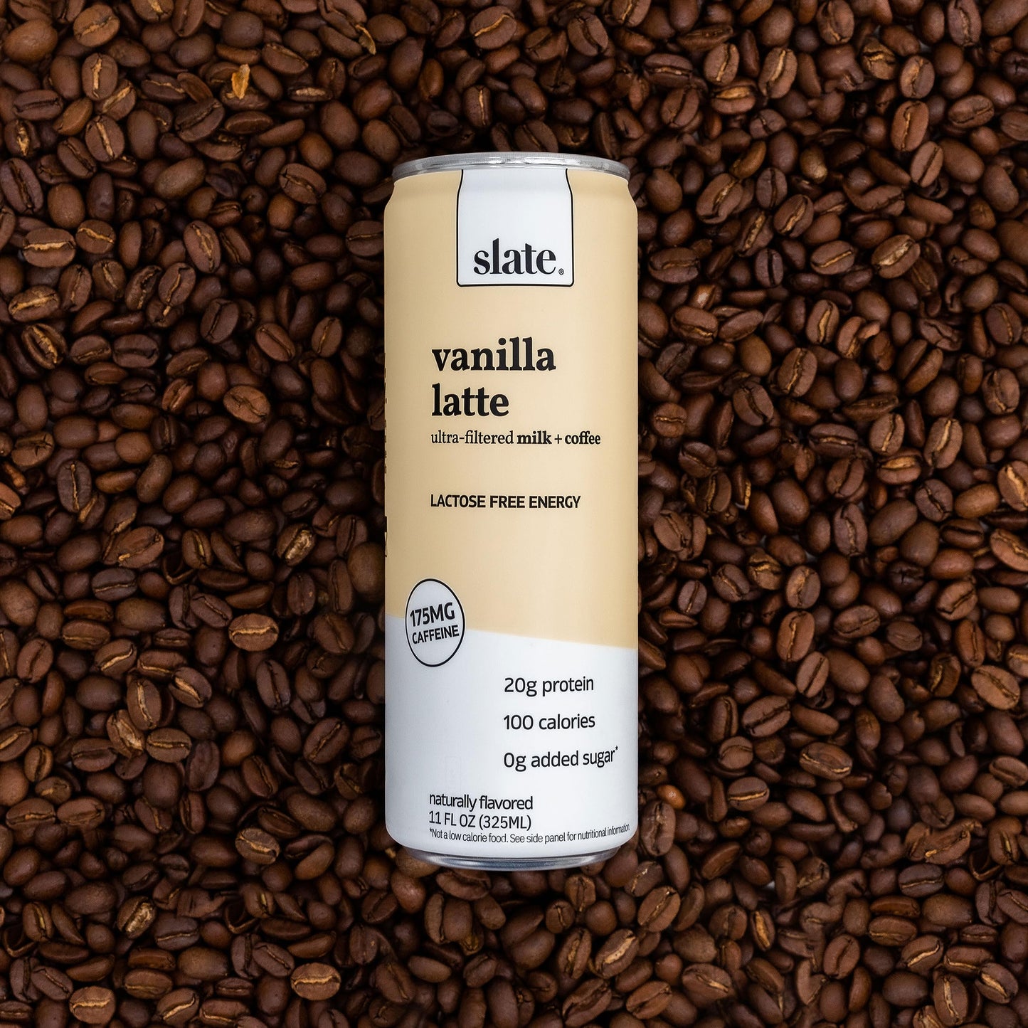 Slate Milk - High Protein Iced Coffee - Vanilla Latte - 175mg Caffeine, Lactose Free Energy - 20g Protein, 1g Sugar, 100 Calories, 1g Net Carbs, No Sugar Added - Protein Coffee - 11 fl oz, 12 Cans - Medaid International