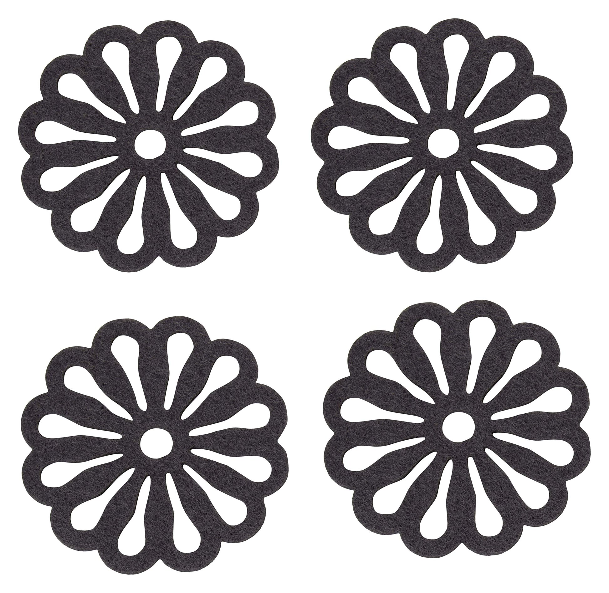 Fackelmann Dark Grey Bar & Wine Coasters 4-pieces | Fackelmann In Lebanon