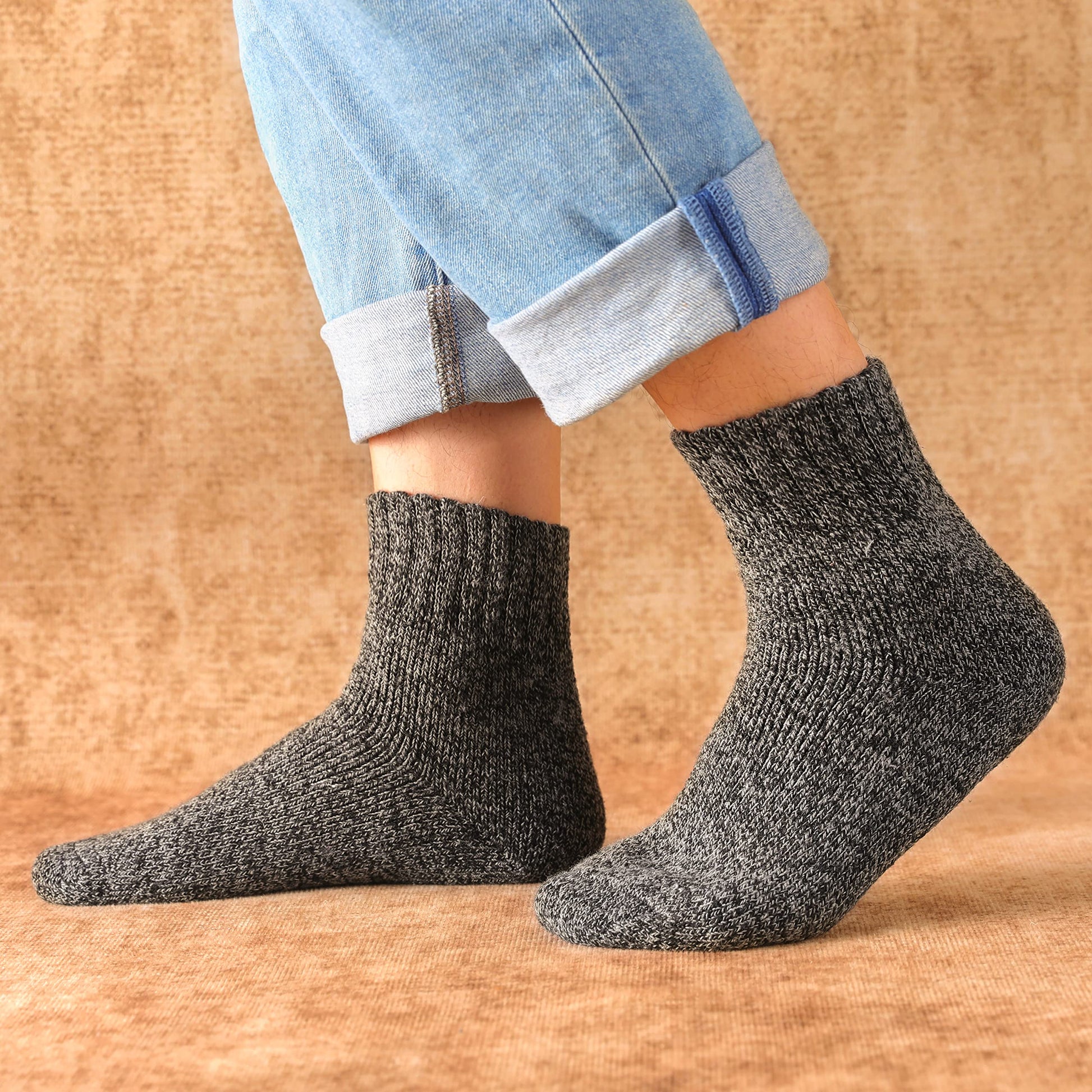 Clothclose 5 Pairs Wool Socks - Warm Wool Socks For Women/Men, Super Soft Crew Boot Sock, Thick Knit Cozy Sock - Medaid International