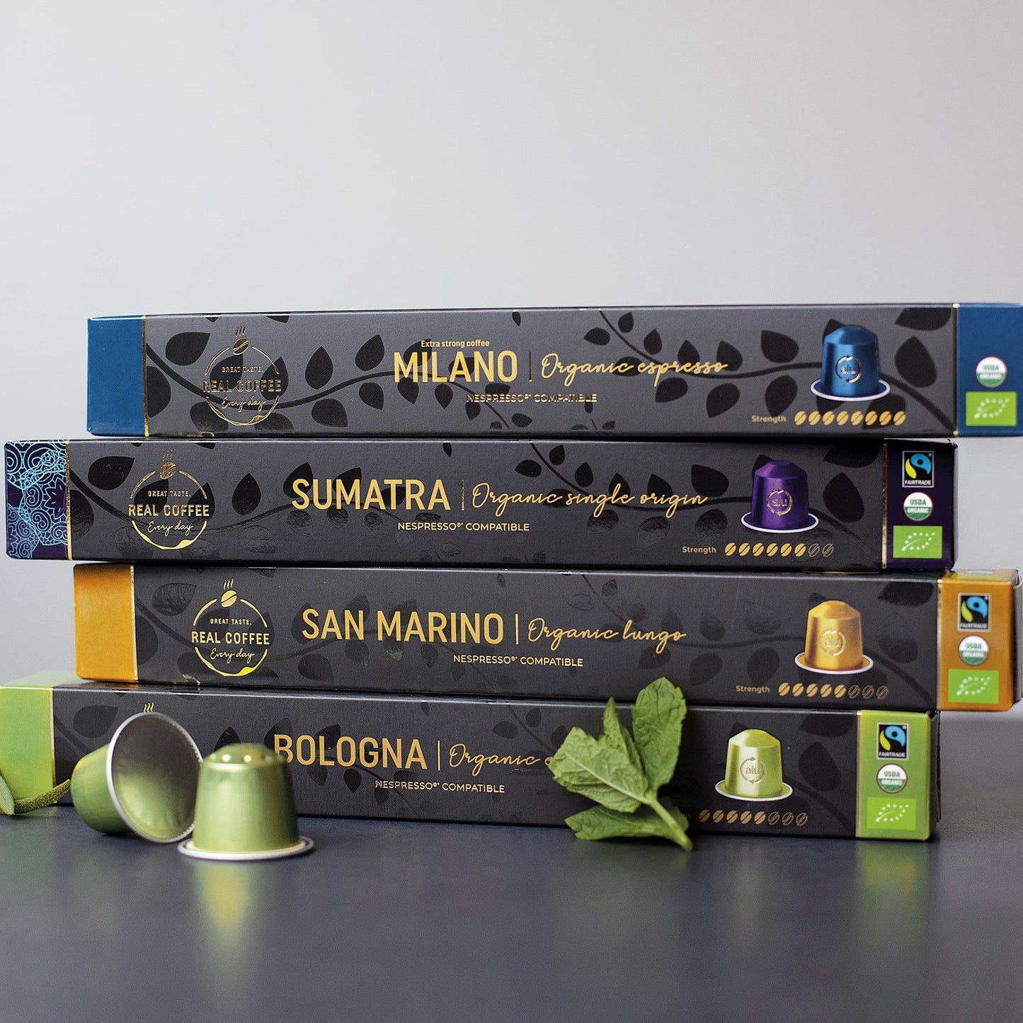 Mixed Variety Pack for Nespresso | 100 Test Winning Aluminum Capsules | 9 Distinctive Italian Flavors | 100% Nespresso Compatible Pods