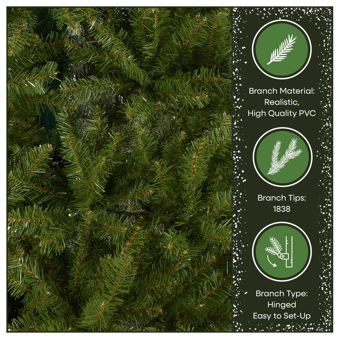 National Tree Company 6.5 ft Unlit Dunhill Fir Full Artificial Christmas Tree, 1,838 Tips, Includes Stand, Green - Medaid International