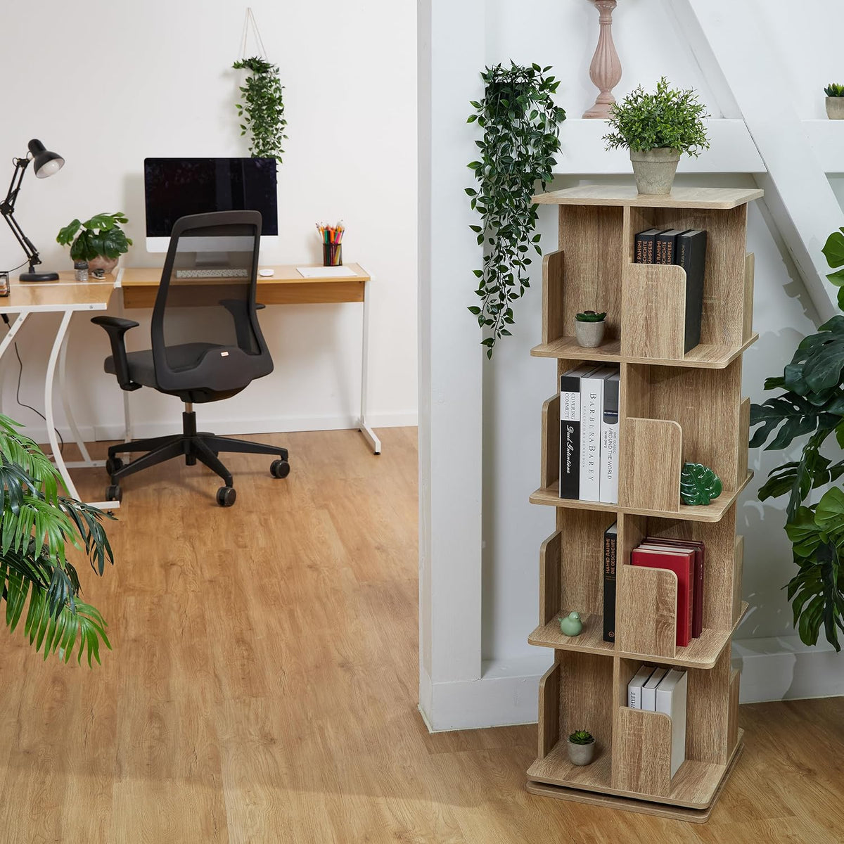 Relaxdays Rotating Bookcase