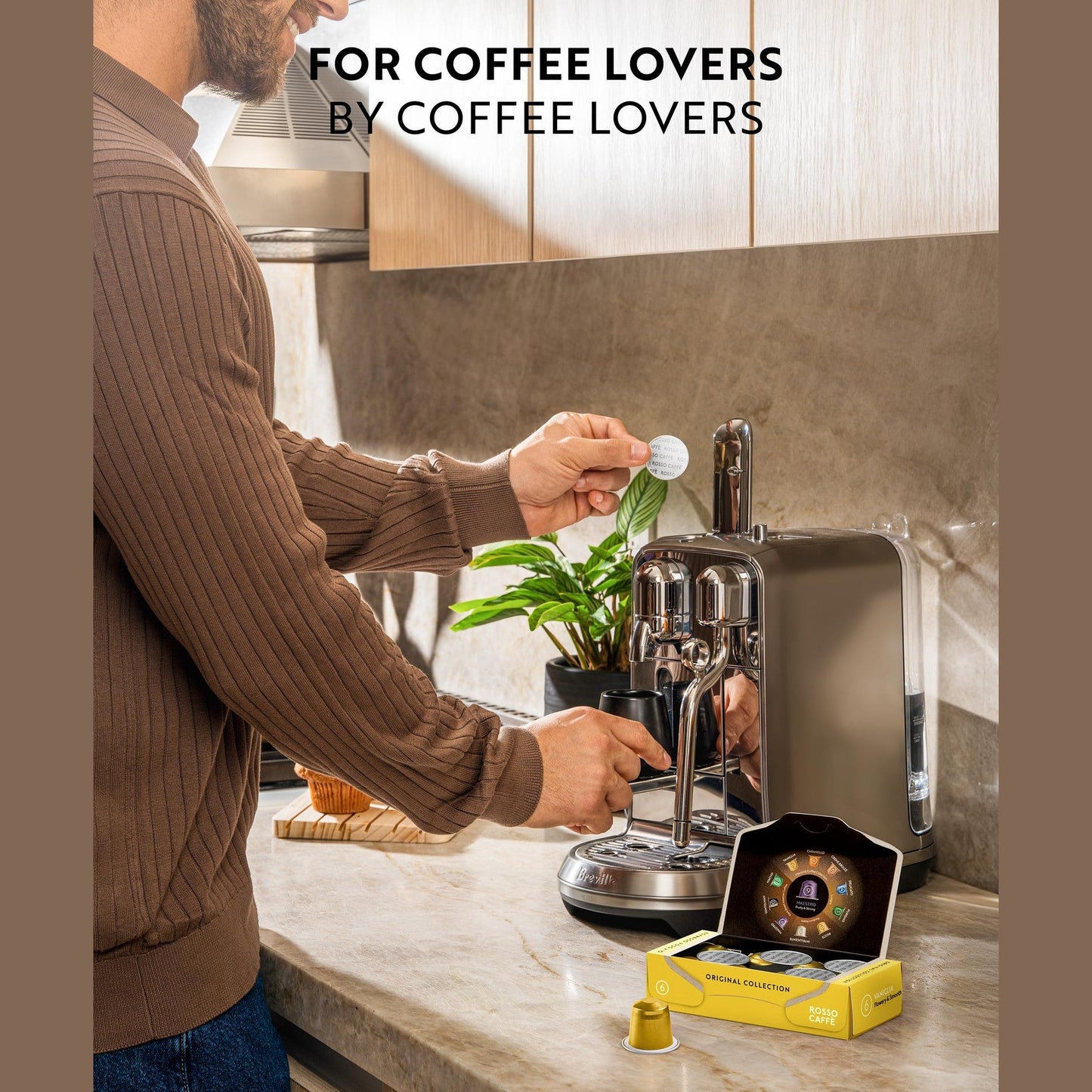 Nespresso Compatible Capsules - Sweet Flavors Pack (60 Pods) - Fit to All Nespresso Original Line Machine - By Rosso Caffe - 60 Days Satisfaction Guarantee