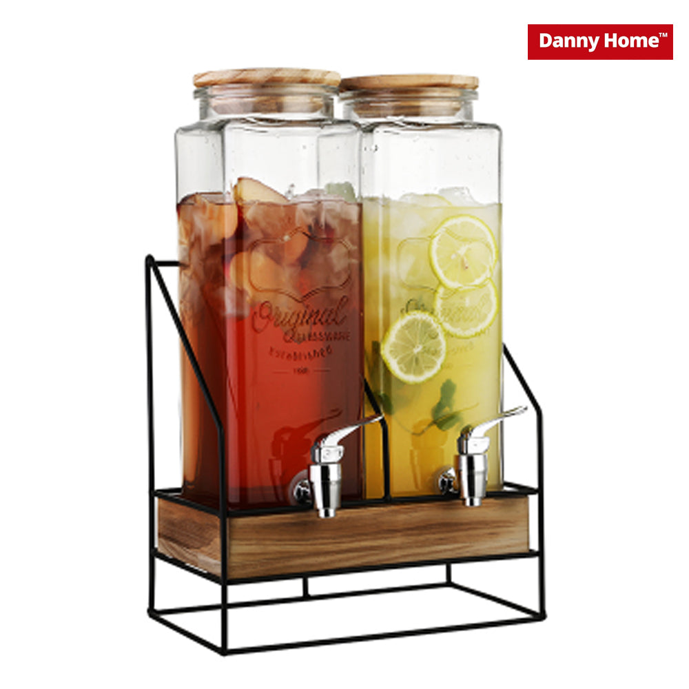 Danny Home Beverage Jars with Tap & 2 Bases 2340ml