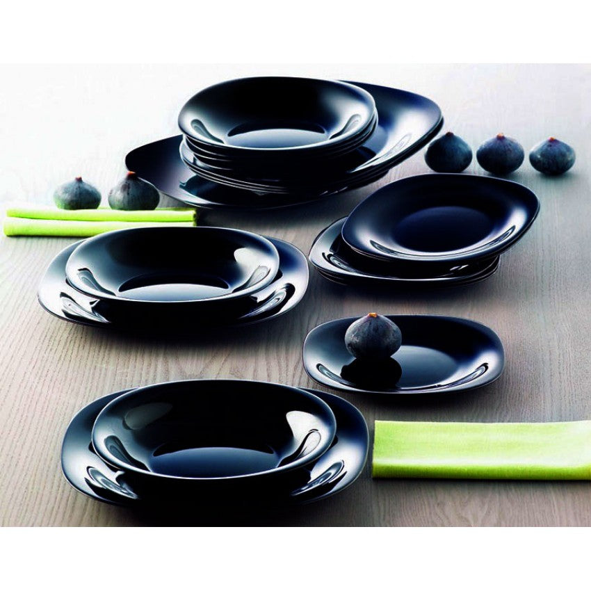 Luminarc carine black dinnerware set - 18pcs