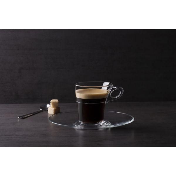 Duralex caprice espresso cup with saucer set of 6 - 9cl