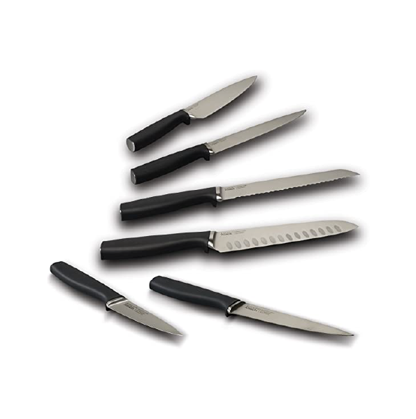Joseph Joseph Knife Set with Rotating Storage Stand, 7-Piece – Stainless Steel