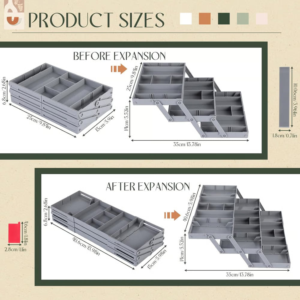 Multi-Level Smart Drawer Organizer منظم أدراج ذكي متعدد الطوابق