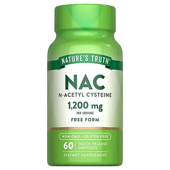 Nature’s Truth NAC Supplement – 1200 mg, 60 Capsules | Antioxidant & Liver Support