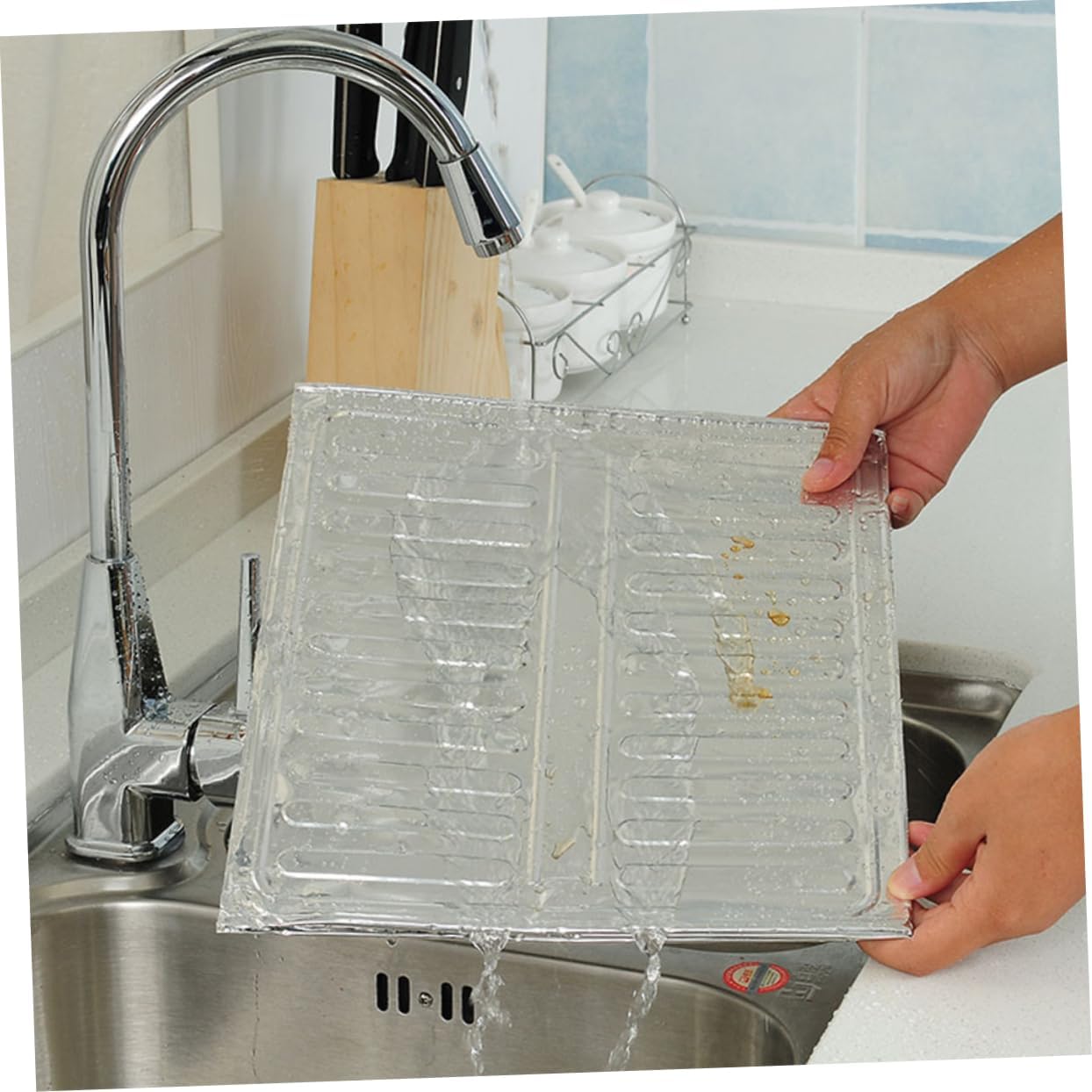 3-Sided Oil-Proof Aluminum Foil Splatter Guard 32.5x84cm
