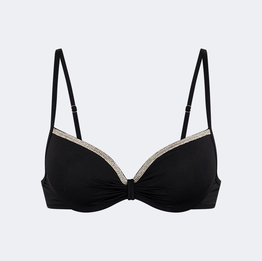 Oil And Gaz Stylish Women Beach Shelf Bra Black - Medaid International