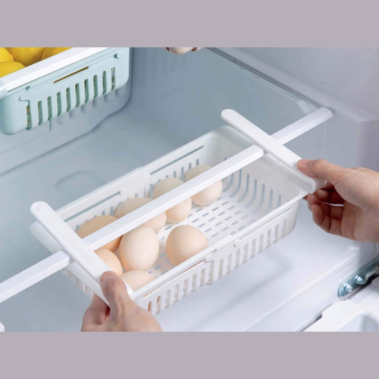 Extendible Organizer Basket Fits Under Shelf