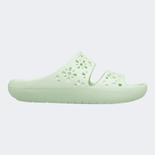 Crocs Classic Floral Cut Out Unisex Lifestyle Slippers Jade Tint - Medaid International