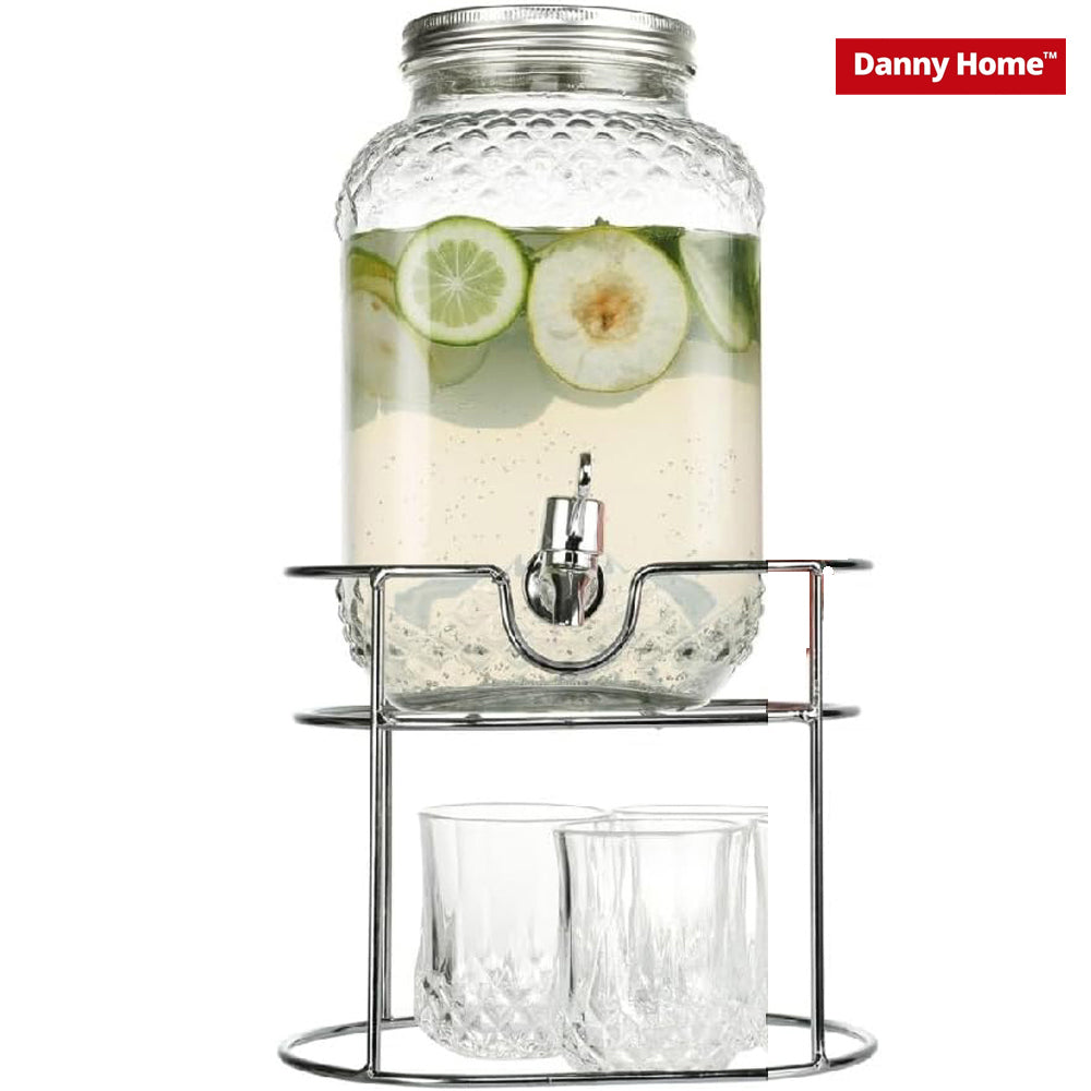 Danny Home Juice Jar with 4 Glasses & Stand 6-pcs Set