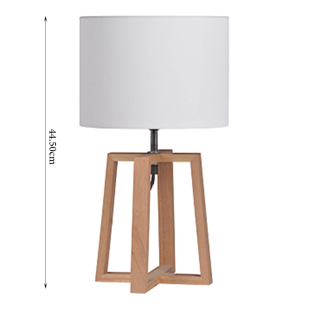 Danny Home White Wooden Table Lamp 44.5cm