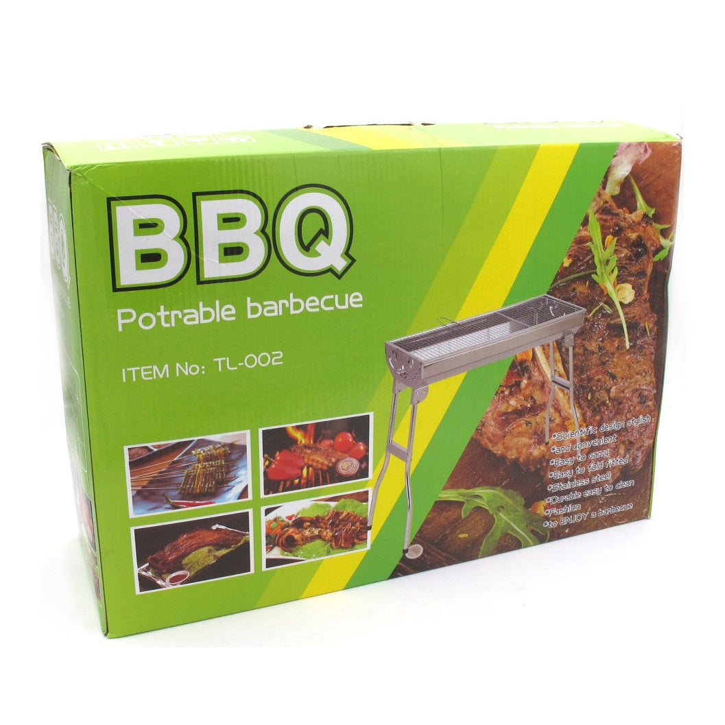 Portable Stainless Steel Barbecue 48x33 cm