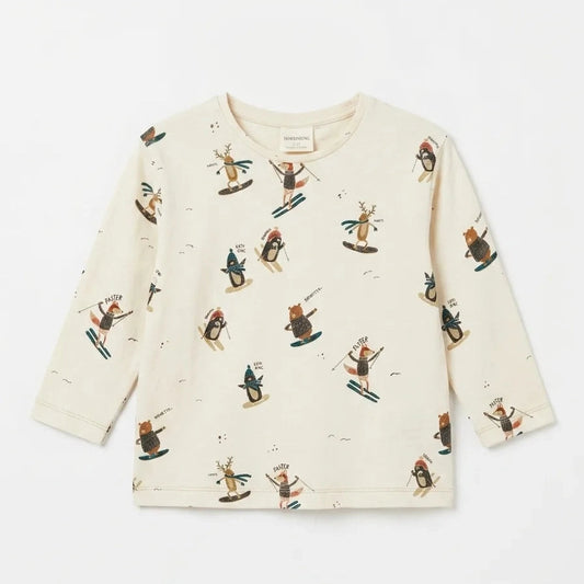 Zara Boy's Beige Printed Blouse | Zara In Lebanon
