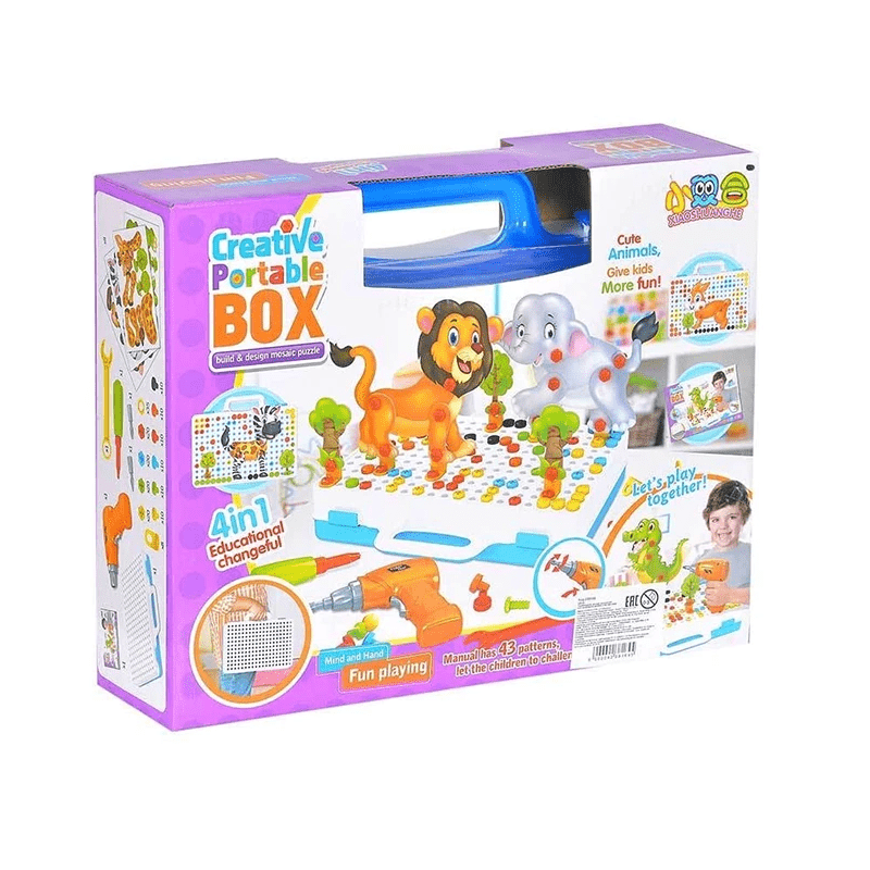 4 in 1 Creative Portable Tool box 198 pcs Age +3