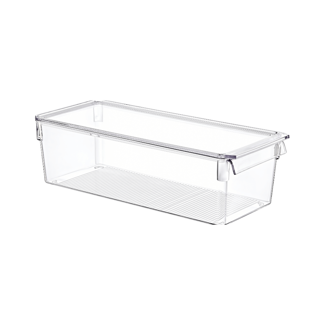 High-Edge Fridge Storage Tub W/ Lid