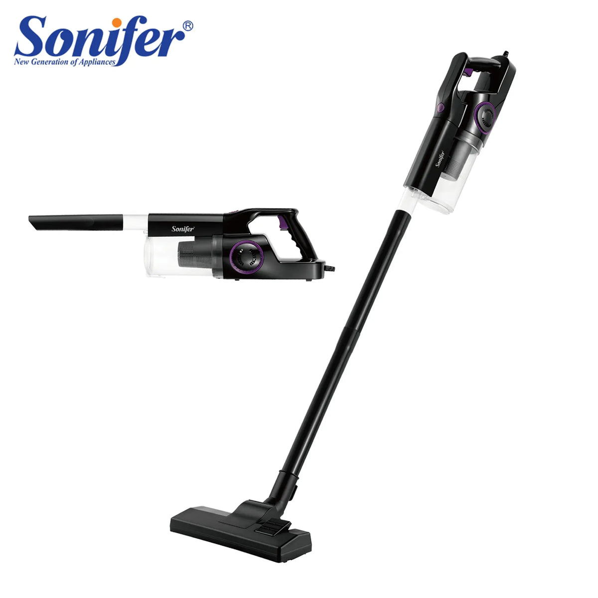 Sonifer SF-2245 high quality 800w Corded Cyclone suction power 2 in 1 dry hand held vacuum cleaner