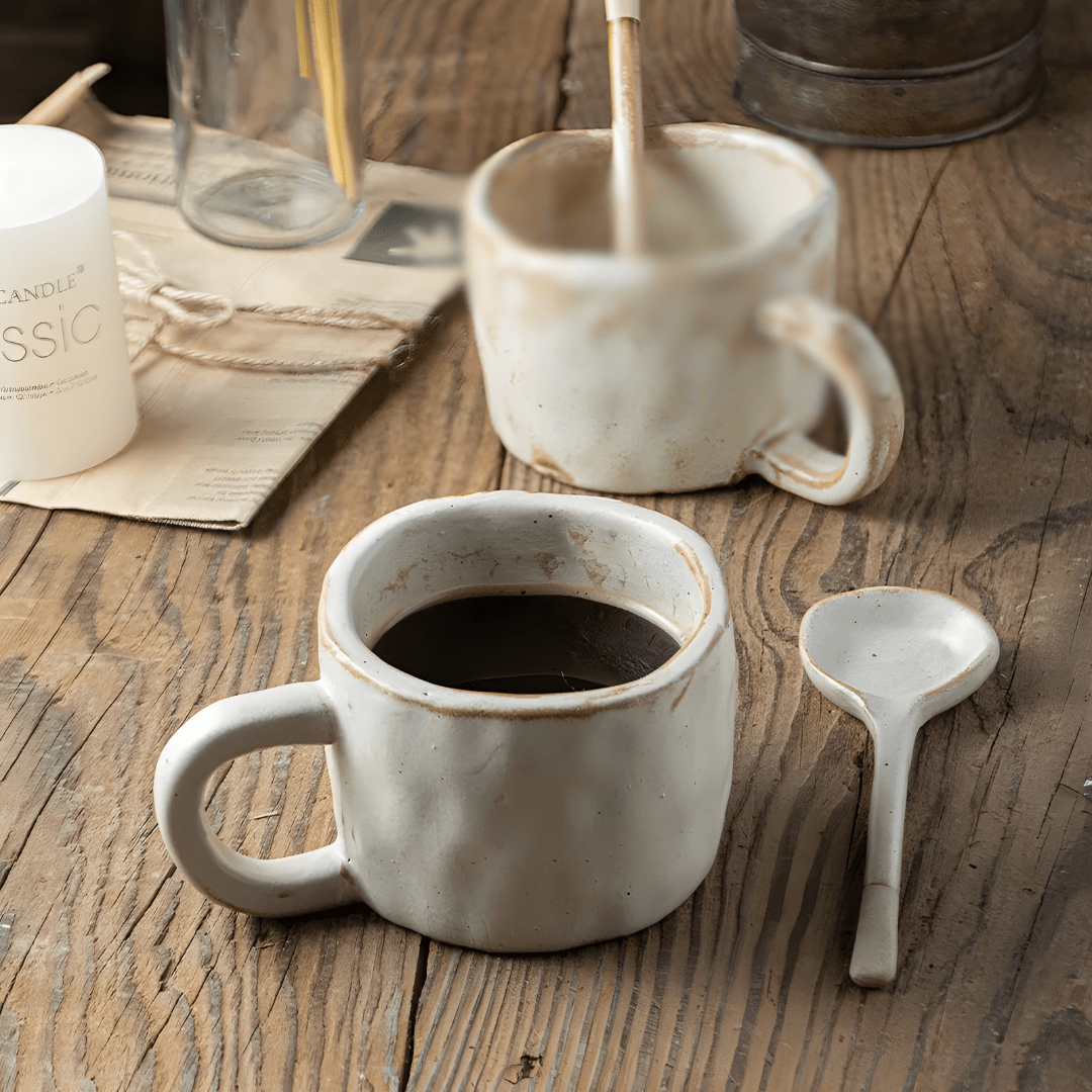 Japanese-Style Handcrafted Rustic Ceramic Mug – 200ml