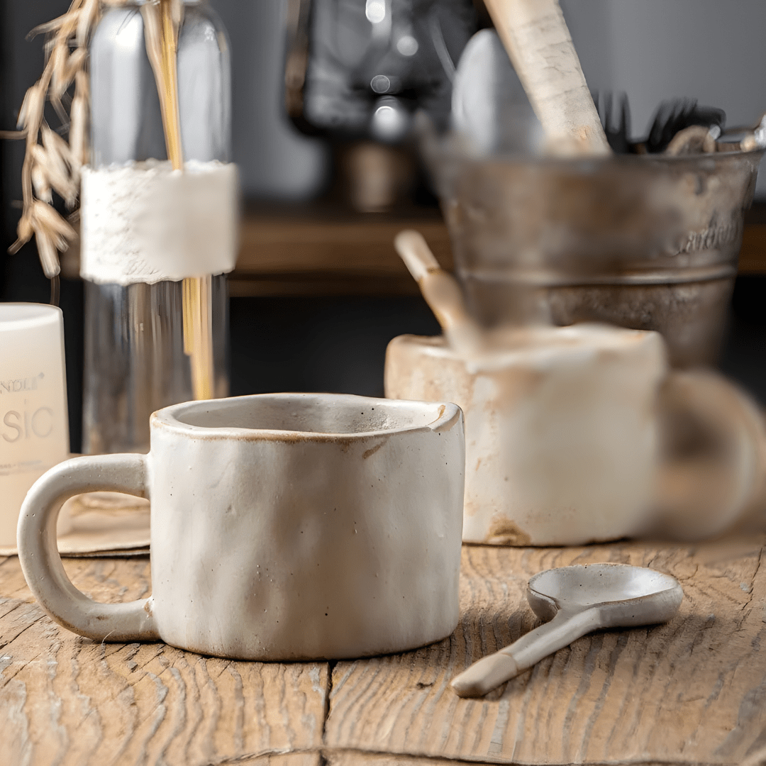 Japanese-Style Handcrafted Rustic Ceramic Mug – 200ml