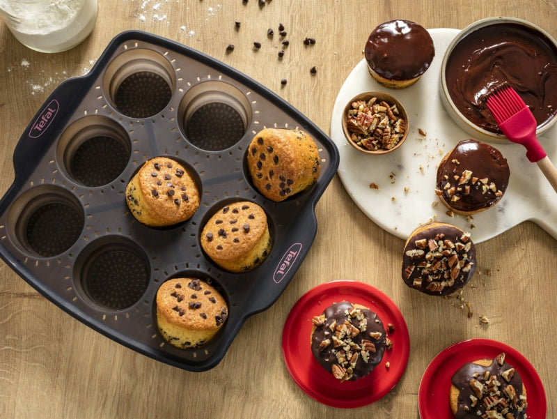 Tefal Crispybake muffin mould 30 × 29 cm, 9 muffins - J4174714
